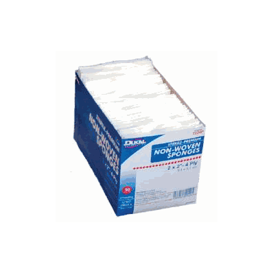 Sponge, Non-woven 4ply 4x4 Str(2/Pk 50pk/Bx 1