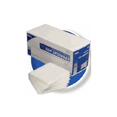 Sponge, Top Non-woven 4"X4" Str (2/Pk 25pk/Bx