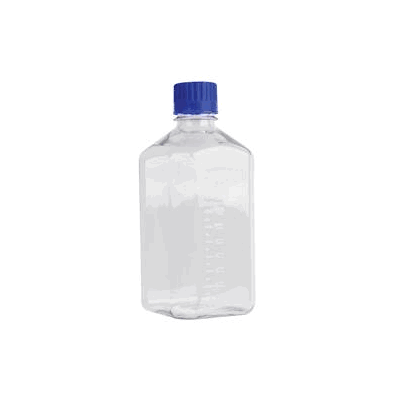 Square Media PETG Bottle 1000 mL Sterile