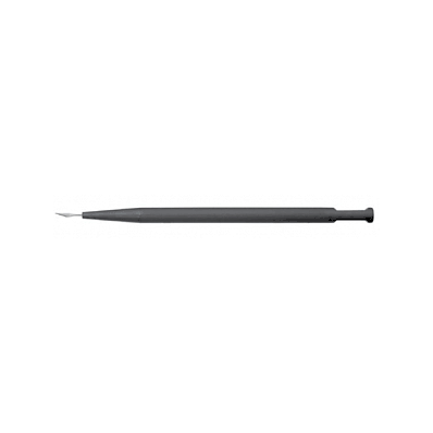 Stab Knife, 30 Angled Straight Sharp Pointed Tip, color Black