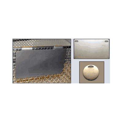 Stainless Steel Tag 3.5" Length 1.5" Width, E