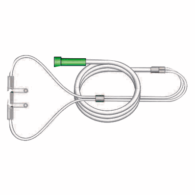 Standard Nasal Cannulas, 7 ft (2.1m) Adult, Straight Tip