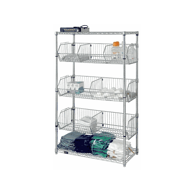 Stationary Wire Basket Units - Rack, Unit, Wi
