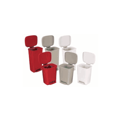 Step On Trash Can Entrust 52 Quart Red Plast