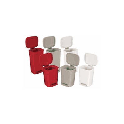 Step On Trash Can Entrust 52 Quart White Pla