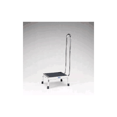 Step Stool With Handrail 1-step Chrome Plat
