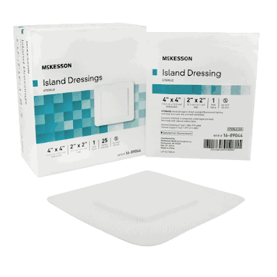 Sterile Island Dressing, Adhesive, 6" x 6"