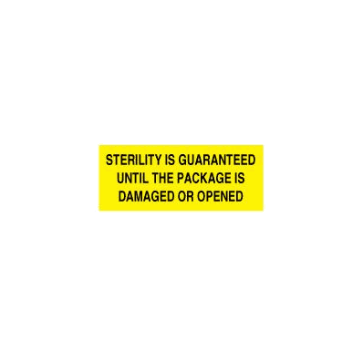 Sterility Guarantee Labels