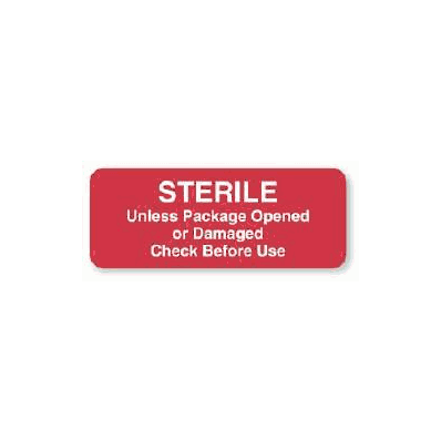 Sterility Label Sterile Unless Package Opened