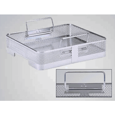 Sterilization Basket, Full Length Perforated, Standard Handles