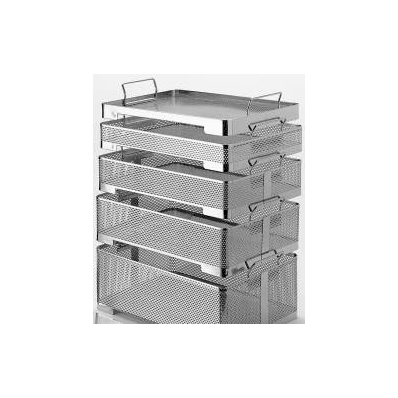 Sterilization Basket, Quarter-Length, Perforated Basket with Standard Handles