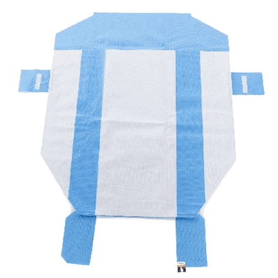 Sterilization Wrap 28" x 46", White / Blue Three Layer
