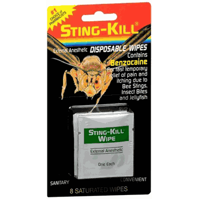 Sting-Kill Wipe External Anesthetic, ONE EACH