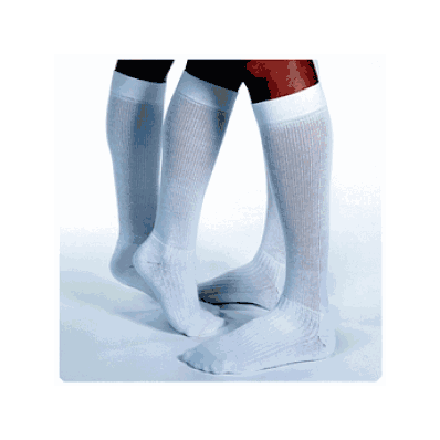 Stocking, Knee, 15-20, Close, Wht, Sml, 1pr -