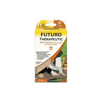 Stocking, Theraputic KneE Opn Toe/HeEl Bge Lg