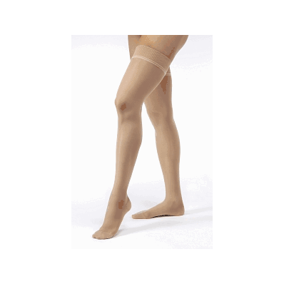 Stocking, Thigh, Silicone Babd, Bronze, S - M