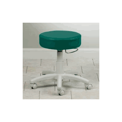 Stool, Pneu 5leg W/Lumbar Bk Ylw - - Clinton