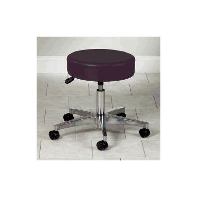 Stool, Pneumatic D-shaped Bk Rest Slate Blu -