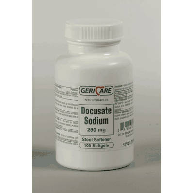 Stool Softener, 100 Capsule per Bottle, 250 mg Extra Strength