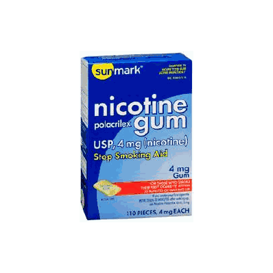 Stop Smoking Aid Sunmark 4 Mg Gum - Nicotine