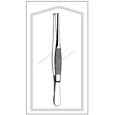 Straight 1 X 2 Teeth, 5" Ruskin-Kleinert-Kutz Tissue Forceps 100/Bx