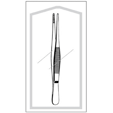 Straight, 5" Serrated Tip Dressing Forceps 25/Bx