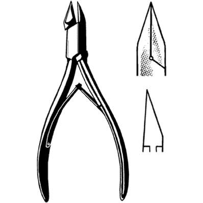 Straight Concave Sharp, 4-1/2" Blade Nail Nipper Pliers with Spring 25/Bx