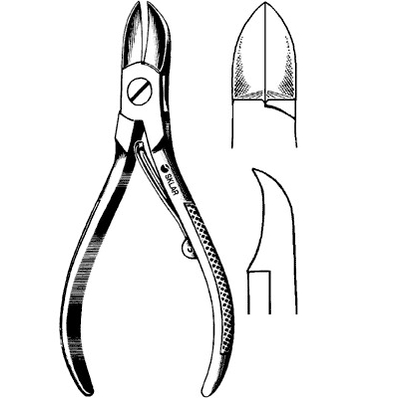 Straight Concave Sharp, 4-1/2" Blade Nail Nipper Pliers with Spring Handle 50/Bx