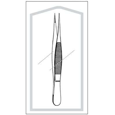 Straight Fine Point Serrated, 3-1/2" Splinter Forceps 50/Bx