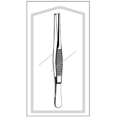 Straight Serrated Tips with 1 X 2 Teeth, 5" Ruskin-Kleinert-Kutz Tissue Forceps 25/Bx