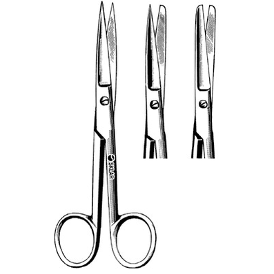 Straight Sharp/Sharp 4-1/2" Operating Scissors, 25/bx