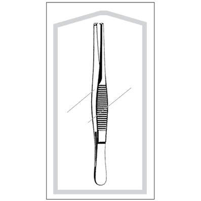 Straight with 1 X 2 Teeth, 4-1/2" Ruskin-Kleinert-Kutz Tissue Forceps 50/Bx