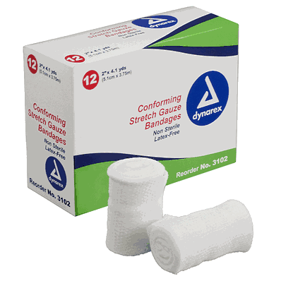 Stretch Gauze Bandage Roll Non-Sterile - 8/12