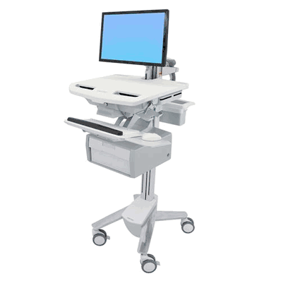 StyleView Cart with LCD Arm, 1 Tall Drawer (1 large tall drawer x 1 row)