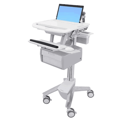 StyleView Laptop Cart, 1 Tall Drawer (1 large tall drawer x 1 row)