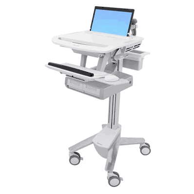 StyleView Laptop Cart, 2 Drawers (2 medium drawers x 1 row)