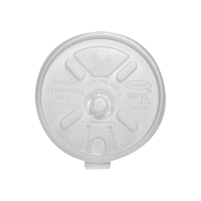 Styrofoam Cup Lift 'N Lock Lids - Lid, PulL B