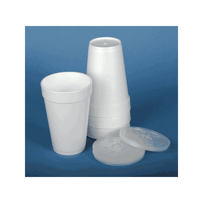Styrofoam Straw Slot Lids - Lid, Straw Slot,
