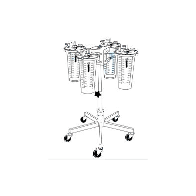 Suction Canister Stand - Stand, Hi-low 4 Cani