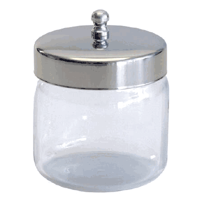 Sundry Jar, 2.5 Quart, 6" x 6" Unlabeled with Overlapping Lid