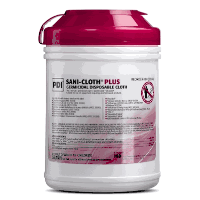 Surface Disinfectant Cleaner, 160 Count Premoistened Germicidal Wipes, Manual Pull