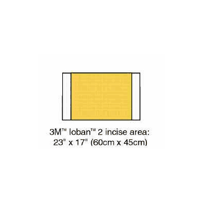 3M 6650EZ Surgical Drape, 17" x 23" Antimicrobial Incise Drape without Covers, Pouch and Holder