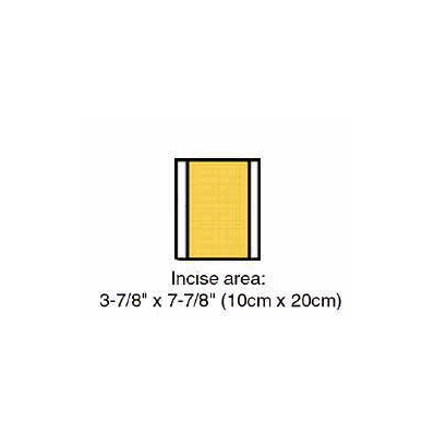 3M 6635 Surgical Drape, 3-7/8" W X 7-7/8" L without Covers and Pouch, Antimicrobial Incise Drape