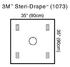 Surgical Drape, 35" W X 35" L Wound Edge Protector, Circular 4-3/4" Aperture Fenestrated, color Clear, No Cover, No Pouch, No Instrument Holder, Sterile, Without Cord and Tube Holders, sold as 40/Case by 3M 1073 <br><br><font color="red"><b>BACK TO THE PRODUCT TABLE, <a href="https://www.aaawholesalecompany.com/textiles-procedure-drapes-and-sheets-drape-sheets-3m-steri-surgical-drapes.html">CLICK HERE</a></b></font>