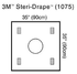 Surgical Drape, 35" W X 35" L Wound Edge Protector, Circular 8-5/8" Aperture Fenestrated, color Clear, No Cover, No Pouch, No Instrument Holder, Sterile, Without Cord and Tube Holders, sold as 40/Case by 3M 1075 <br><br><font color="red"><b>BACK TO THE PRODUCT TABLE, <a href="https://www.aaawholesalecompany.com/textiles-procedure-drapes-and-sheets-drape-sheets-3m-steri-surgical-drapes.html">CLICK HERE</a></b></font>