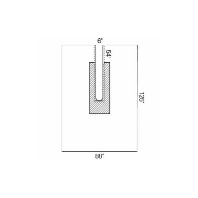 Surgical Drape Large Ortho U-drape 88 W X 125