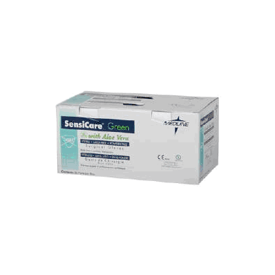 Surgical Glove Sensicare Green With Aloe Ste