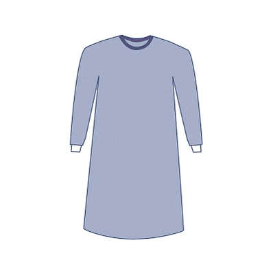 Surgical Gown, Small, 41" with Set-In Sleeves and Towel, AAMI Level 3