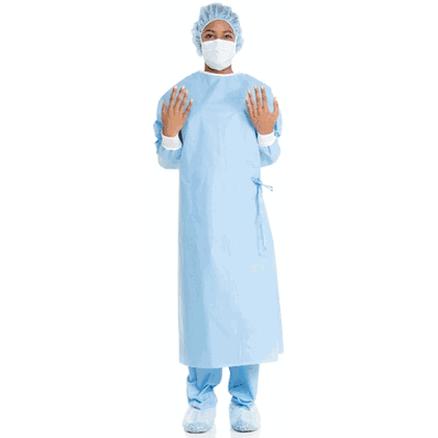 Ultra Surgical Gown Large Low Linting Sms Fab