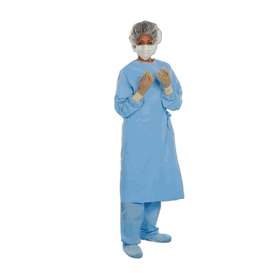 Surgical Gown with Towel, 3X-Large , AAMI Level 3 with Hook and Loop Neck/Waist Ties